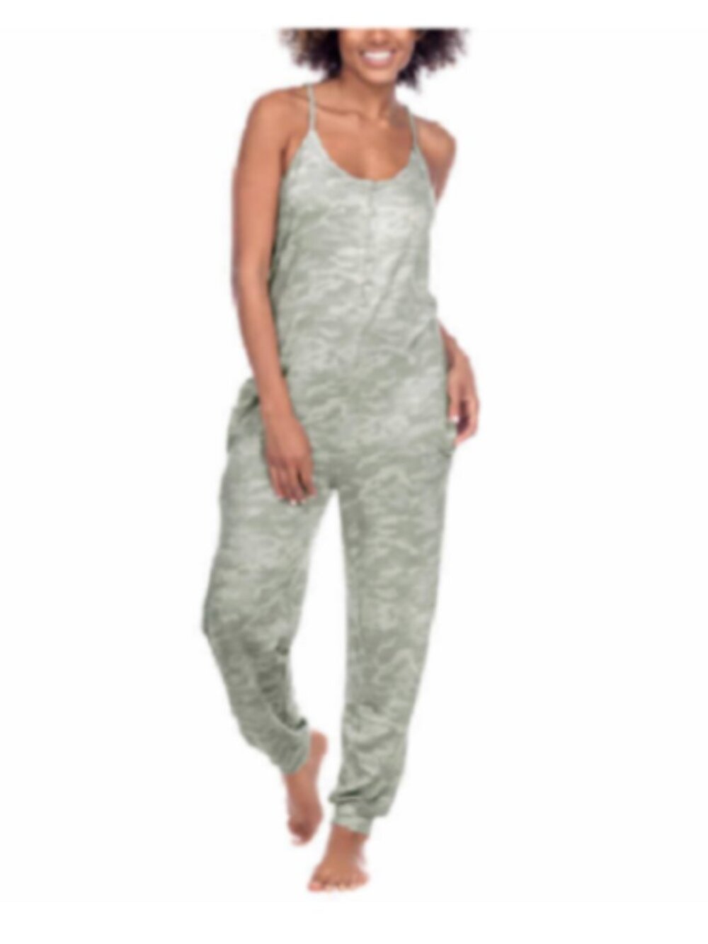 HONEYDEW WOMEN'S INTIMATES SLEEP JUMPSUIT( GREY CAMO X-LARGE